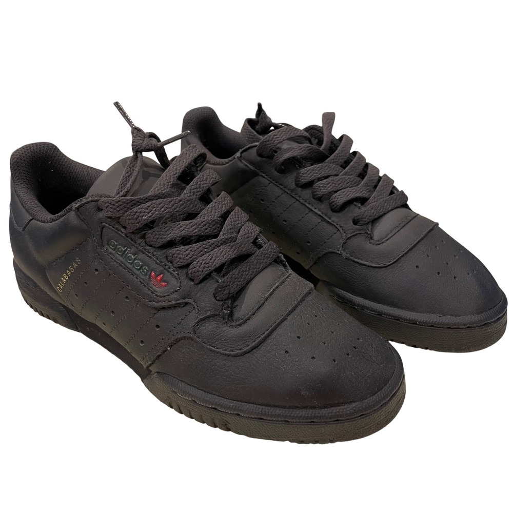 Adidas Yeezy Powerphase Sneakers Kids 4.5 Core Black Leather CG6420